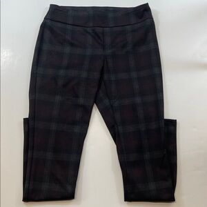 Calvin Klein Womens Black Maroon Gray Pull On Skinny Pants Sz SP